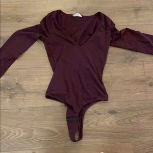 NWOT Madewell bodysuit xs beautiful burgundy